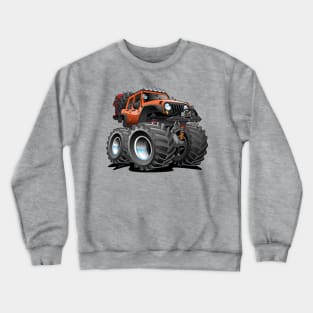 Off road 4x4 orange jeeper cartoon Crewneck Sweatshirt